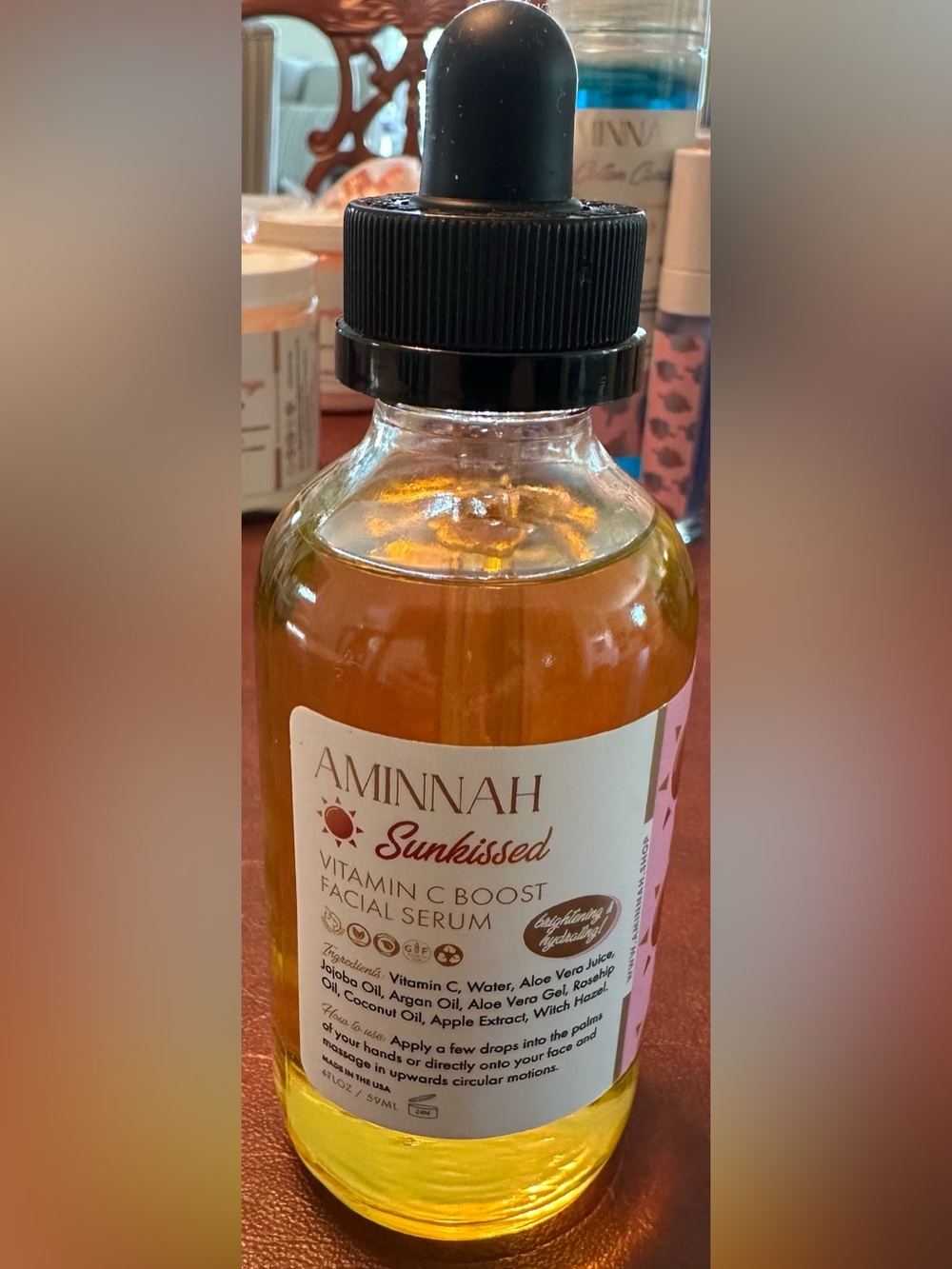 AMINNAH Sunkissed Vitamin C Boost Facial Serum NEW